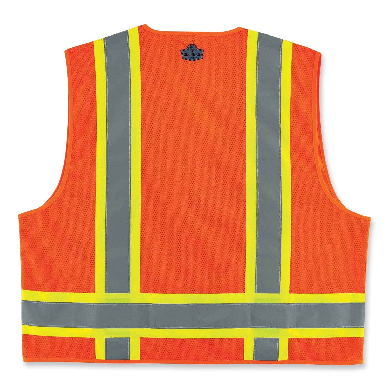 Ergodyne 8248Z Type R Class 2 Two-Tone Surveyors Vest, 2XL/3XL, Zipper Closure, Poly Mesh, Orange, Pockets, Mic Tab, Reflective, 1 Each