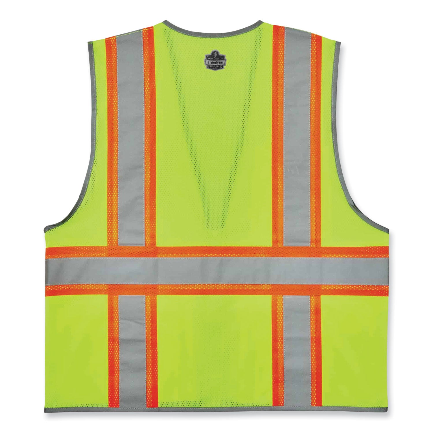 Ergodyne 8246Z Two-Tone Mesh Vest, Type R Class 2, Small/Medium, Zipper Closure, Lime, Machine Washable, Mic Tab, Reflective Strip, Breathable, Lightweight, Badge Holder, Reflective Piping, High Visibility, 1 Each