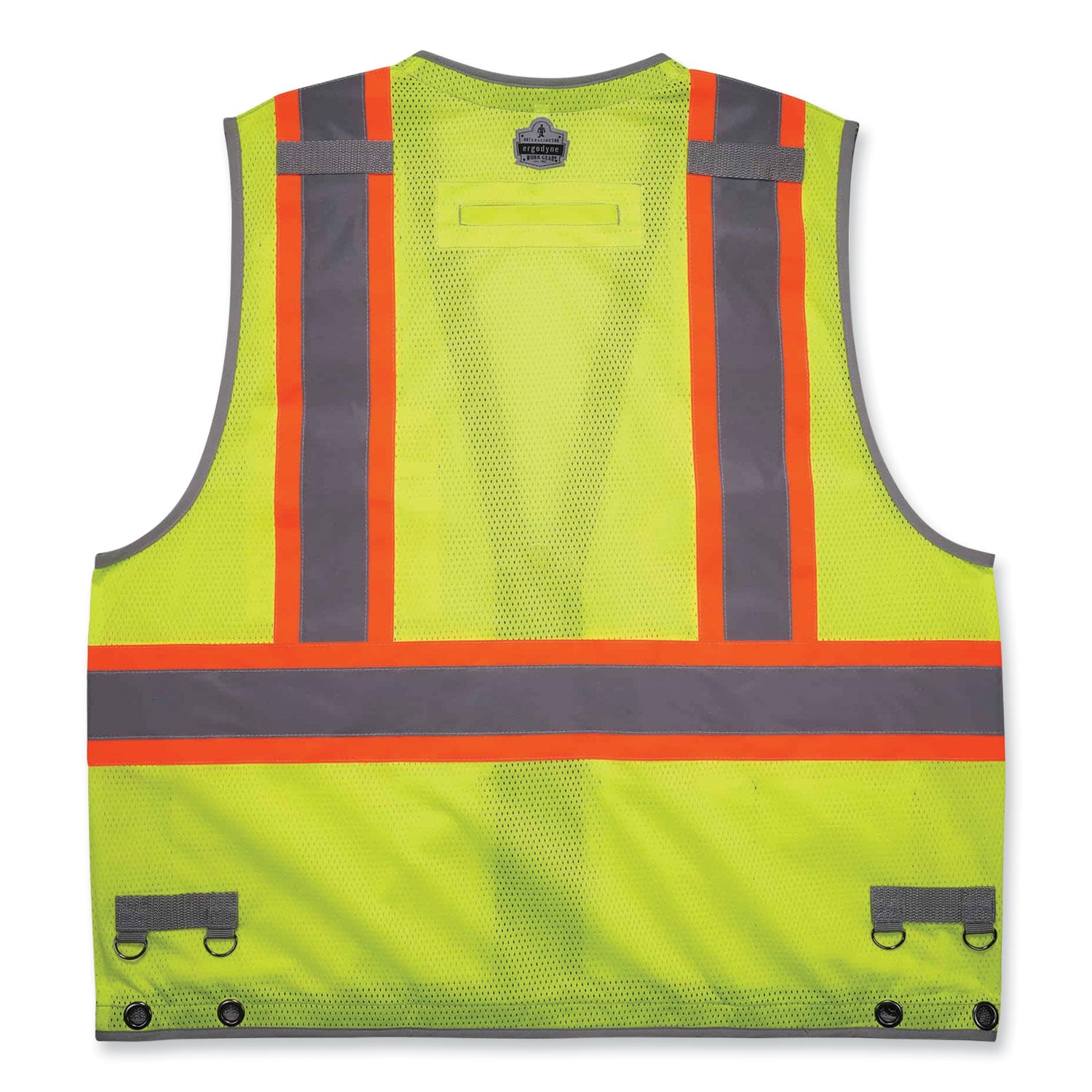 Ergodyne 8231TV Hi-Vis Tool Tethering Safety Vest, Type R Class 2, Large/Extra Large, Lime, Chest Pocket, Retractable Pocket, Includes 2 Coil Lanyards & 1 Retractable Lanyard, 1 Each