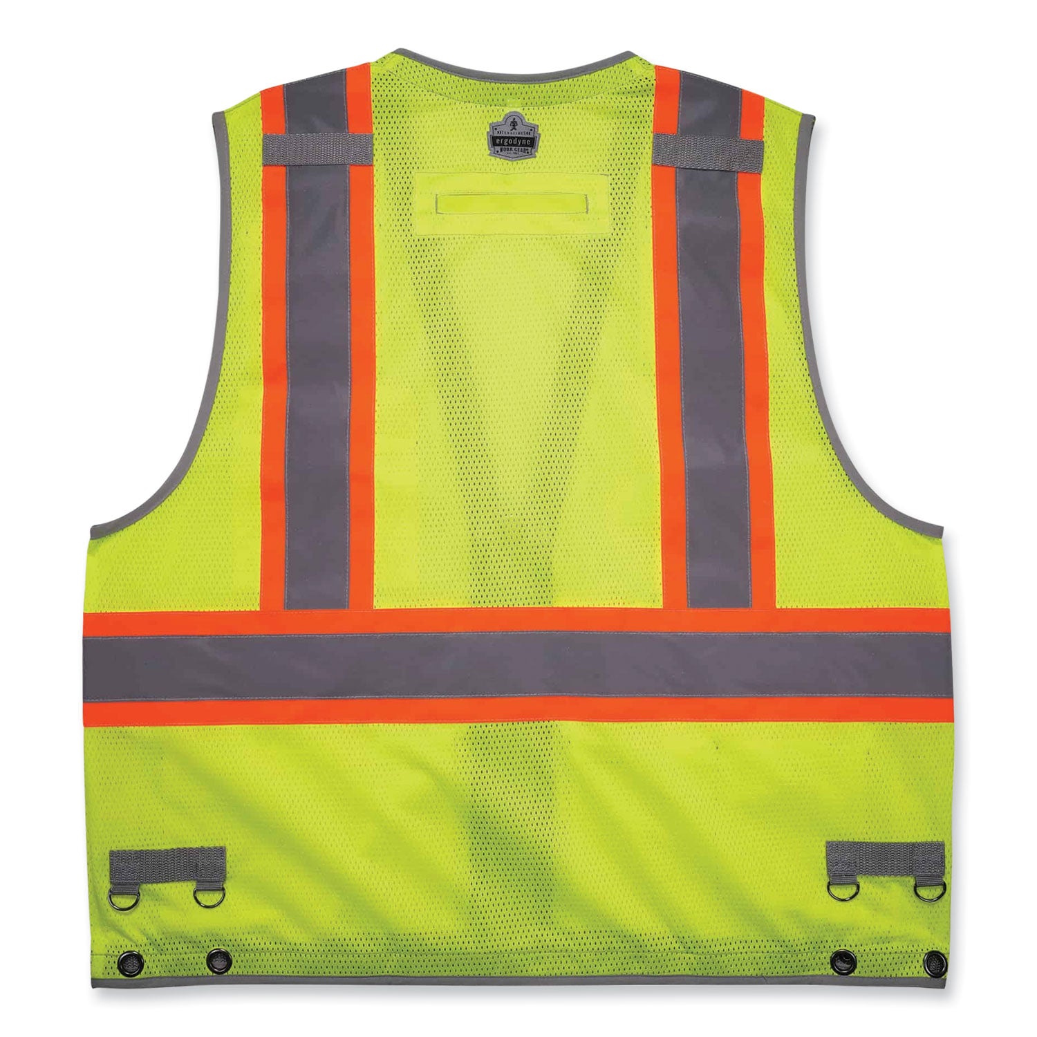 Ergodyne 8231TV Hi-Vis Tool Tethering Safety Vest, Type R Class 2, Lime, 4XL/5XL, Chest Pocket, Retractable Pocket, Includes 2 Coil Lanyards & 1 Retractable Lanyard, 1 Each
