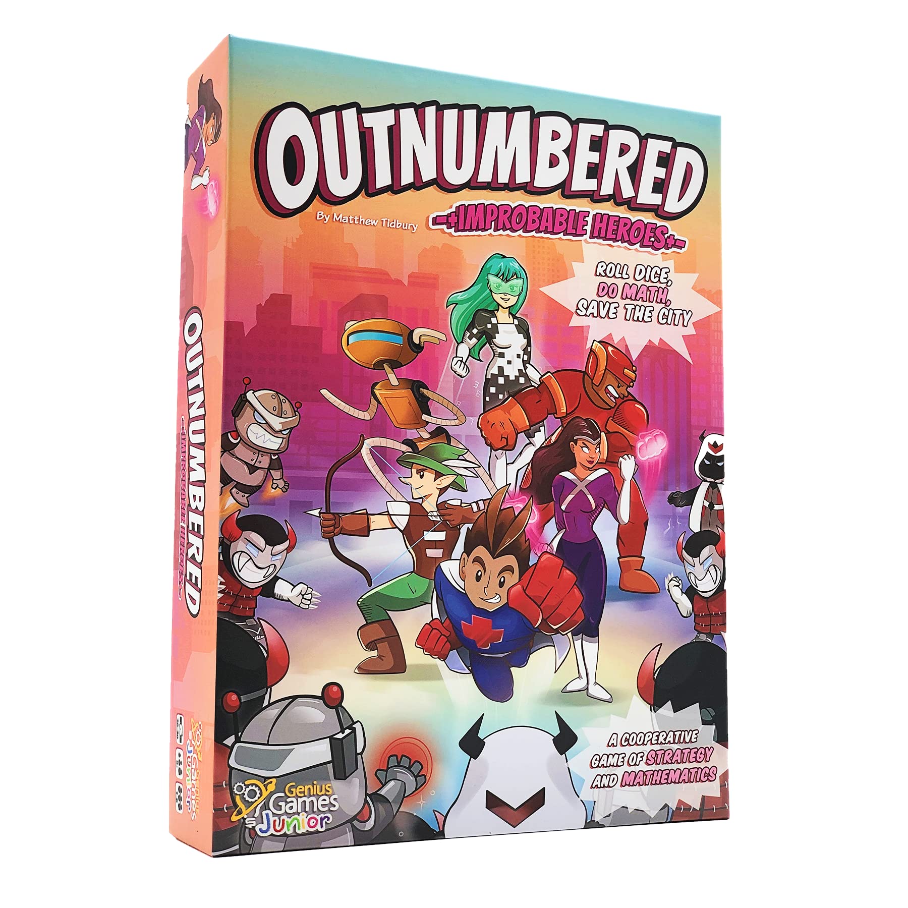 Outnumbered: Improbable Heroes Board Game - A Mensa Award Winning Superhero Math Game | Fun & Educational Game for Kids, Adults, and Families | STEM Toy to Learn Multiplication & Division