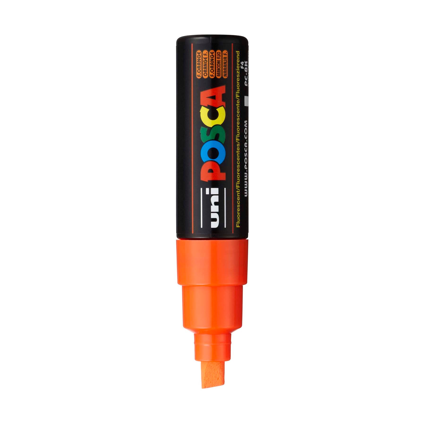 uni® POSCA PC-8K Water-Based Paint Markers, Broad Tip (8mm), Fluorescent Orange