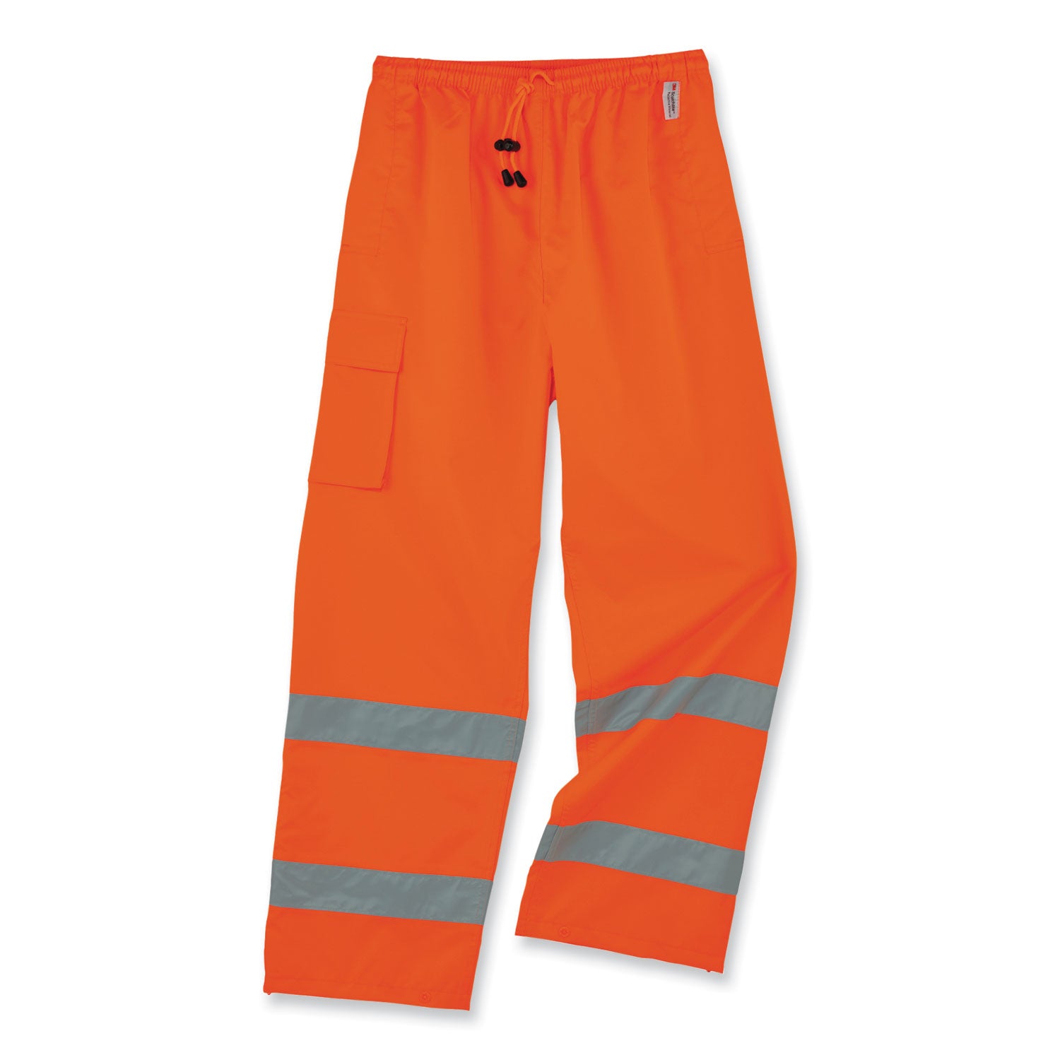 Ergodyne 8915 Class E Rain Pants, Large, Orange, 300D Oxford Polyester/Polyurethane/Polyester Mesh, 1 Each