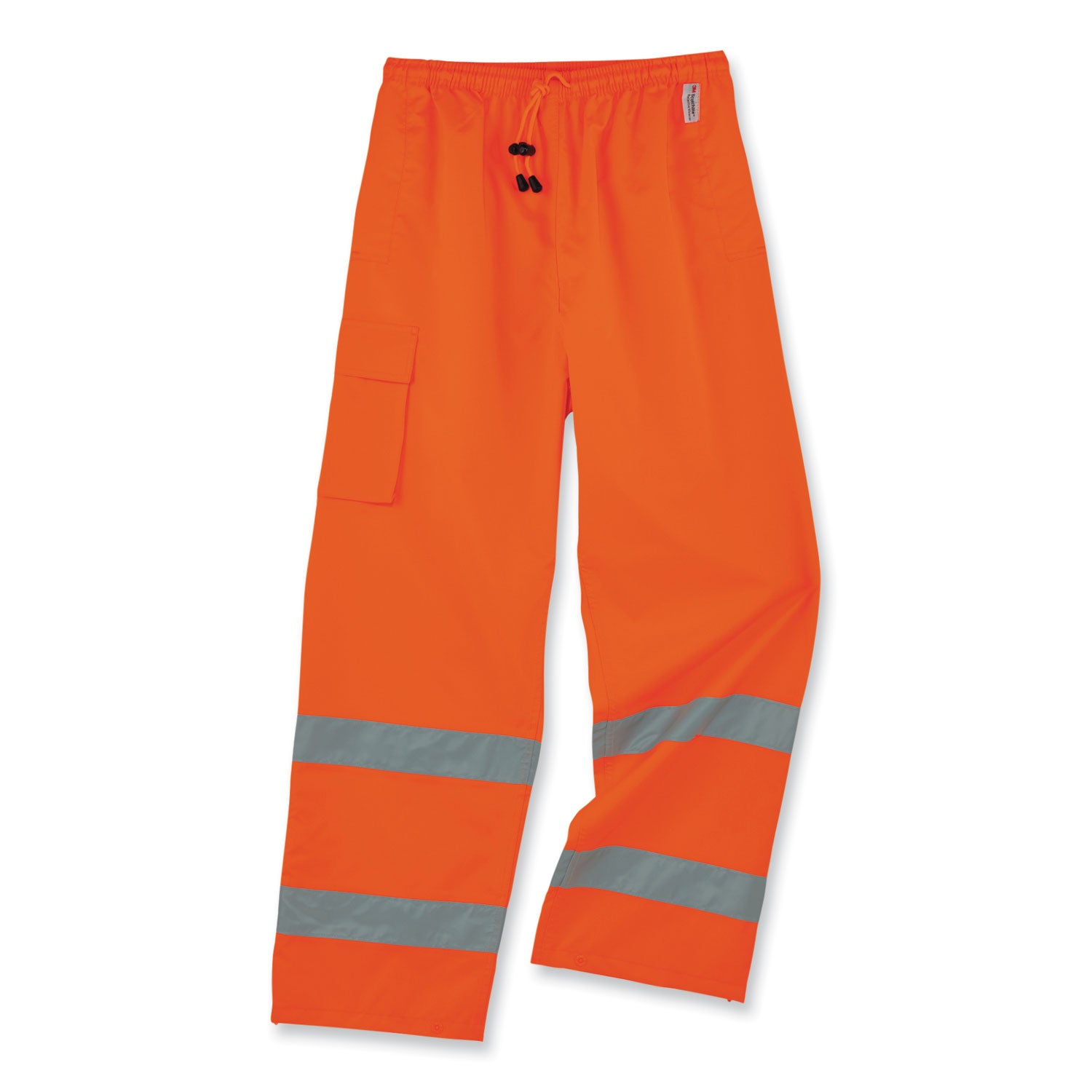 Ergodyne GloWear 8915 Class E Hi-Vis Rain Pants, 5XL, Orange, 300D Oxford Polyester/Polyurethane, 1 Each