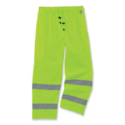 Ergodyne GloWear 8915 Class E Hi-Vis Rain Pants, Large, Lime, 300D Oxford Polyester/Polyurethane, 1 Each