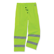 Ergodyne GloWear 8915 Class E Hi-Vis Rain Pants, 4XL, Lime, 300D Oxford Polyester/Polyurethane, 1 Each