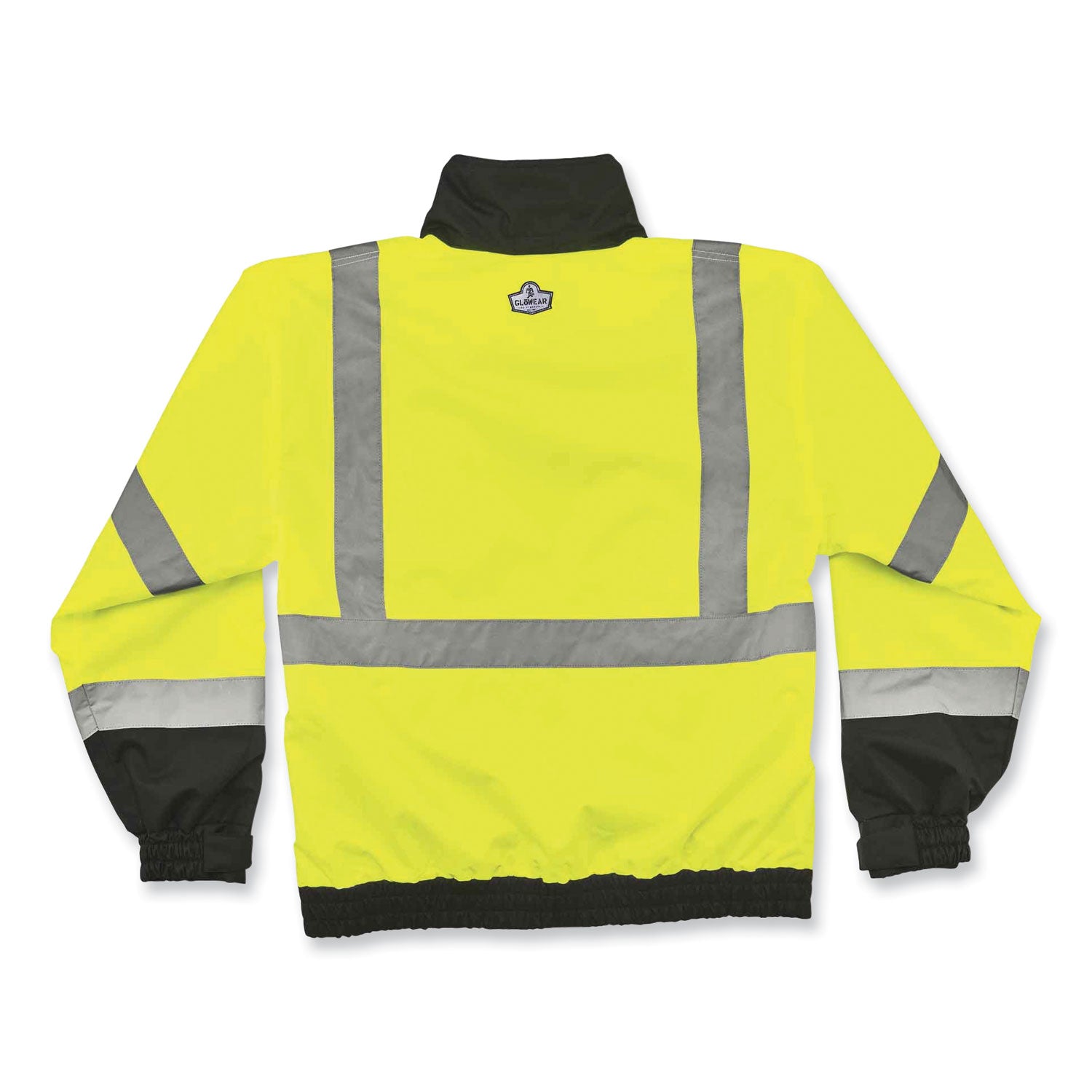 GloWear 8379 Class 3 Hi-Vis Fleece Lined Bomber Jacket, Lime, Small