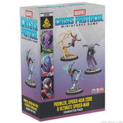 Asmodee Marvel: Crisis Protocol Prowler, Spider-Man 2099 & Ultimate Spider-Man Character Pack - Tabletop Superhero Game, Ages 14+, 2 Players, 90 Min Playtime