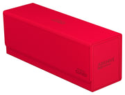 Ultimate Guard Arkhive 400+, Deck Case for 400 Double-Sleeved TCG Cards, Red, Compatible with Boulders, Magnetic Closure & Microfiber Inner Lining