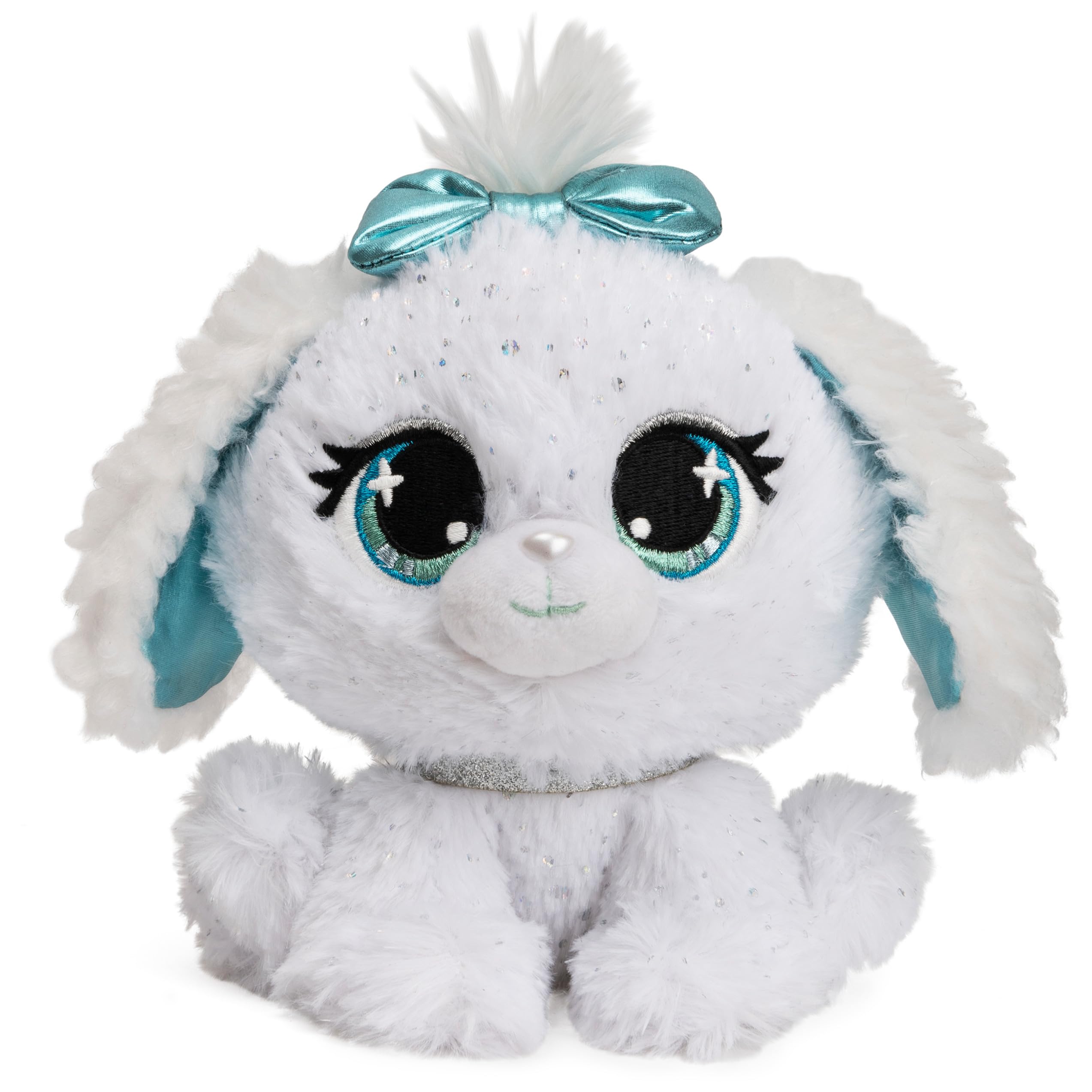 P.Lushes Designer Fashion Pets Laya Spotson Premium Snow Leopard Cat Stuffed Animal, White and Gold, 6”