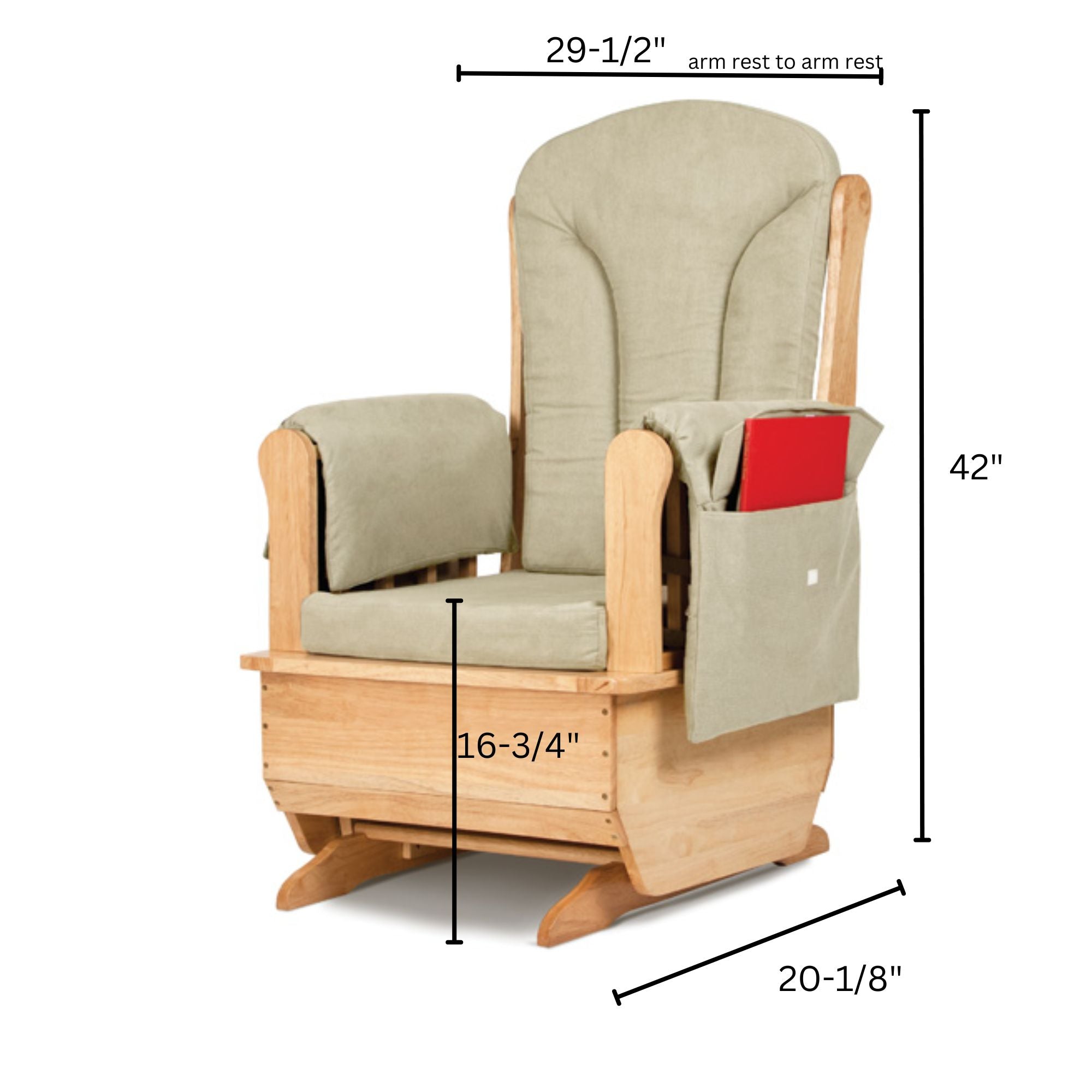Jonti-Craft® Glider Rocker - Beige Cushions