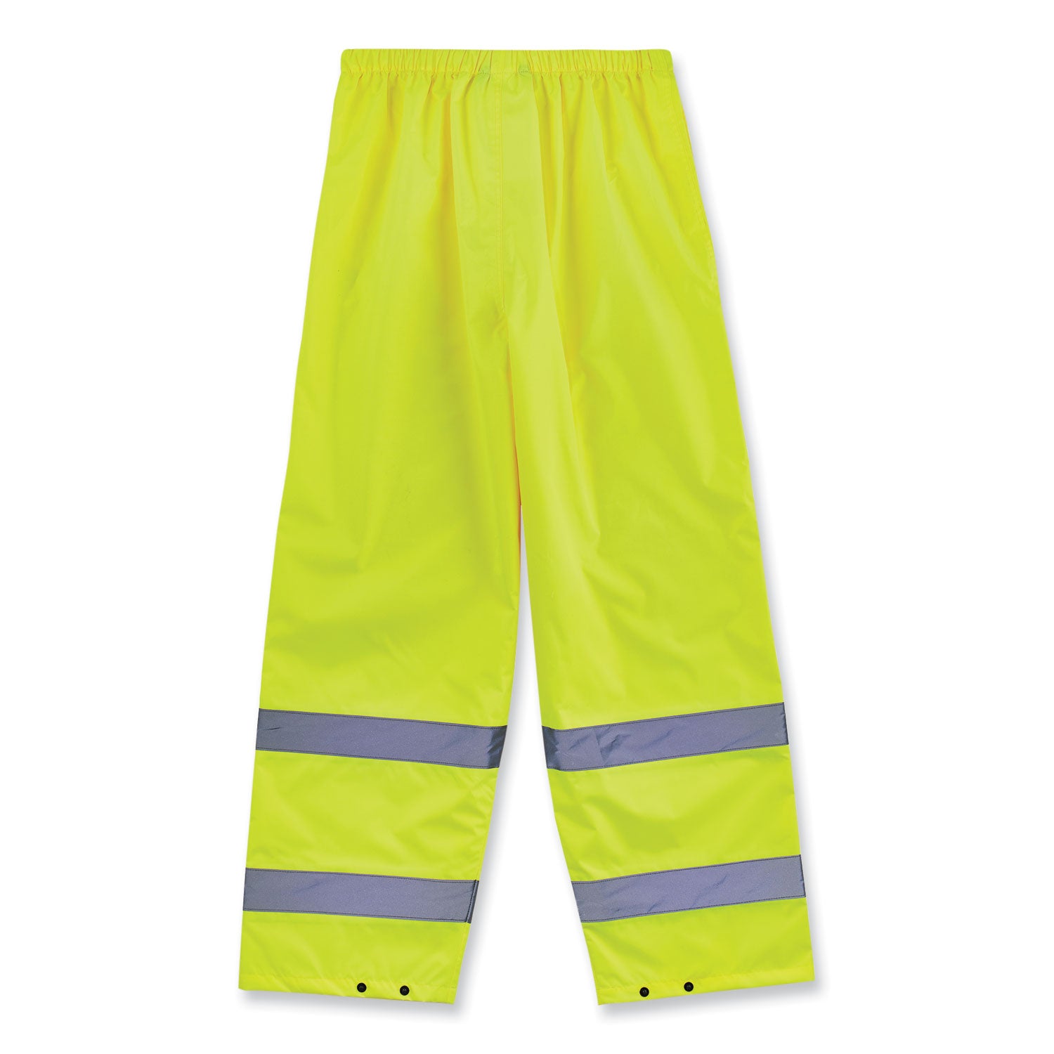 Ergodyne 8916 Lightweight Hi-Vis Rain Pants - Class E - For Rain Protection - Small (S) Size - Lime - Polyurethane, 150D Oxford Polyester
