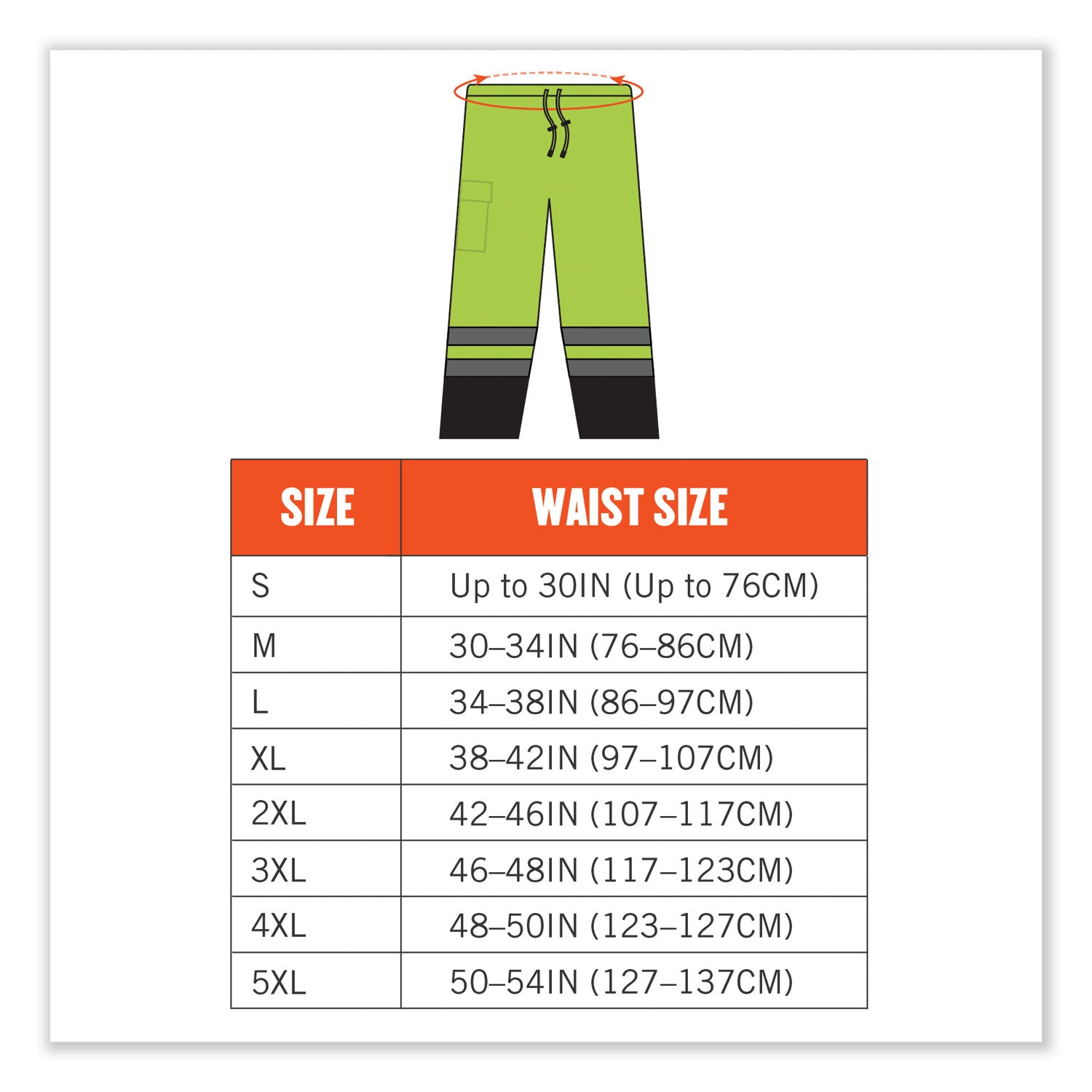 Ergodyne 8915BK Class E Bottom Rain Pants - For Rain Protection - 3-Xtra Large Size - Lime - 300D Oxford Polyester, Polyurethane, Polyester Mesh