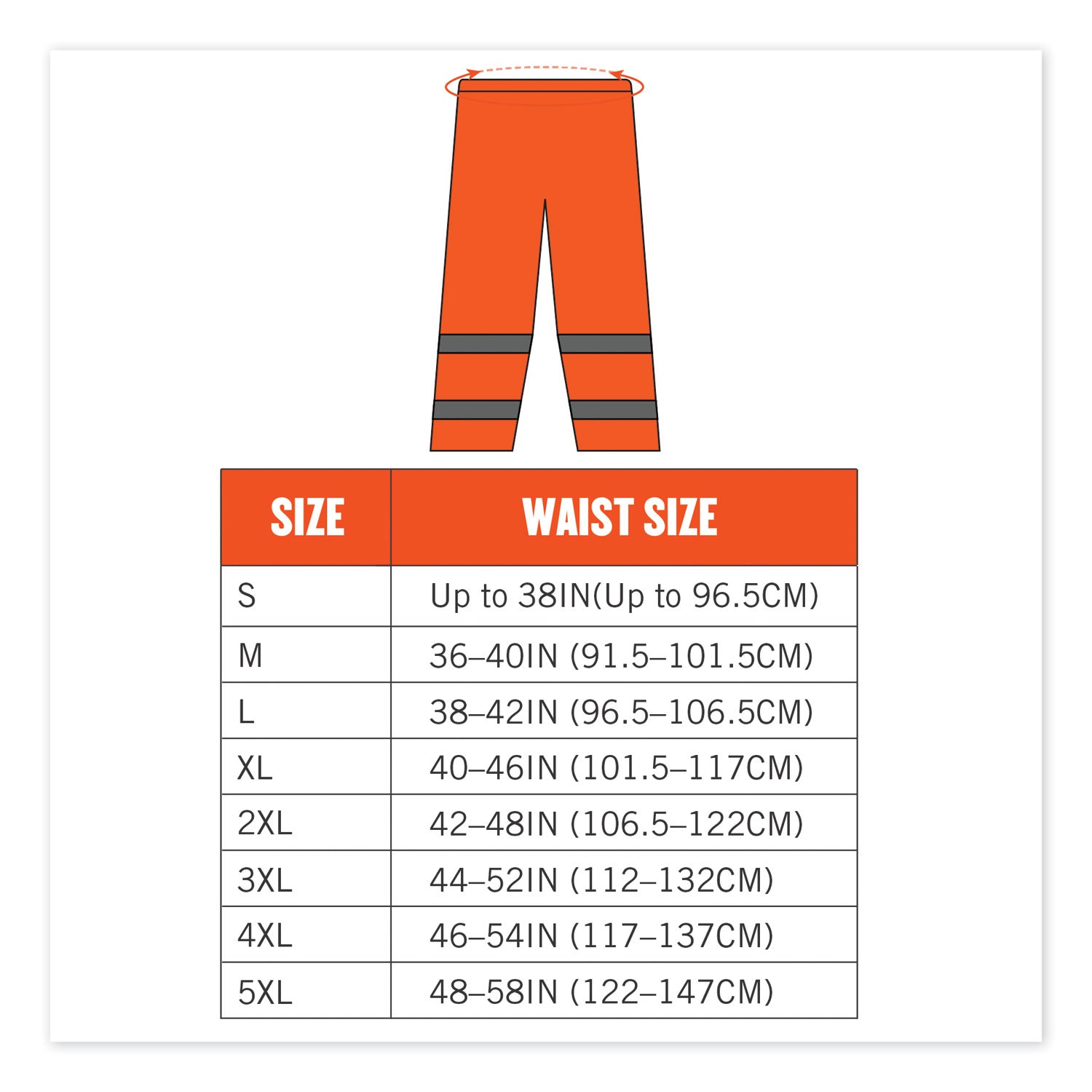 Ergodyne 8916 Lightweight Hi-Vis Rain Pants - Class E - For Rain Protection - Large (L) Size - Orange - Polyurethane, 150D Oxford Polyester