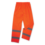 Ergodyne 8916 Lightweight Hi-Vis Rain Pants - Class E - For Rain Protection - 3-Xtra Large Size - Orange - Polyurethane, 150D Oxford Polyester