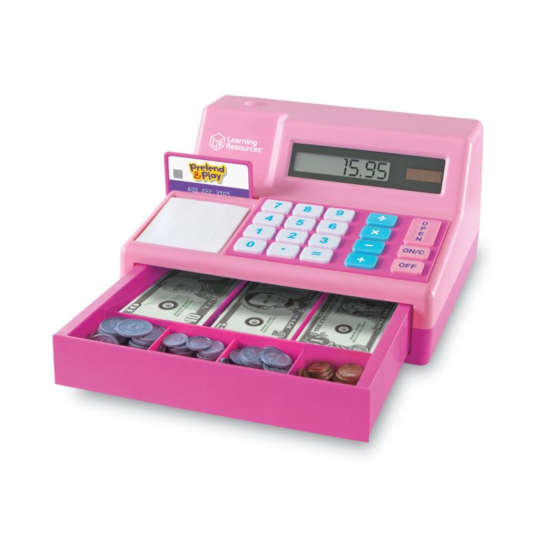 Pretend & Play® Calculator Cash Register in Pink