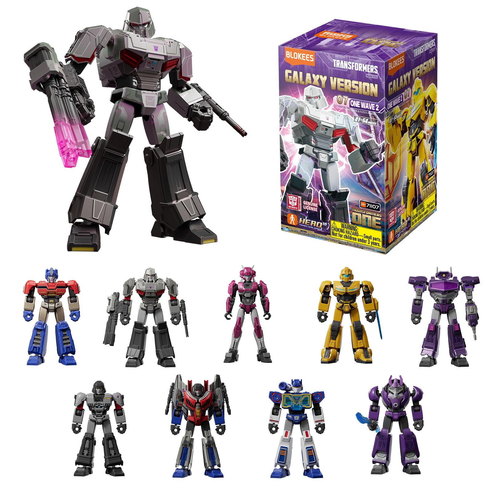 BLOKEES Transformers Galaxy Version 07 One Wave 2 Model Kits for Ages 10+ | Collectible Building Set | Toy Gift for Kids & Adults