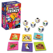 Food Fight Frenzy - Fun & Fast-Paced Family Dice Game Rolls, Pattern Matching, and Dice Game for 2-6 Players, 72 Tiles & 13 Oversized Dice, Family Party Game