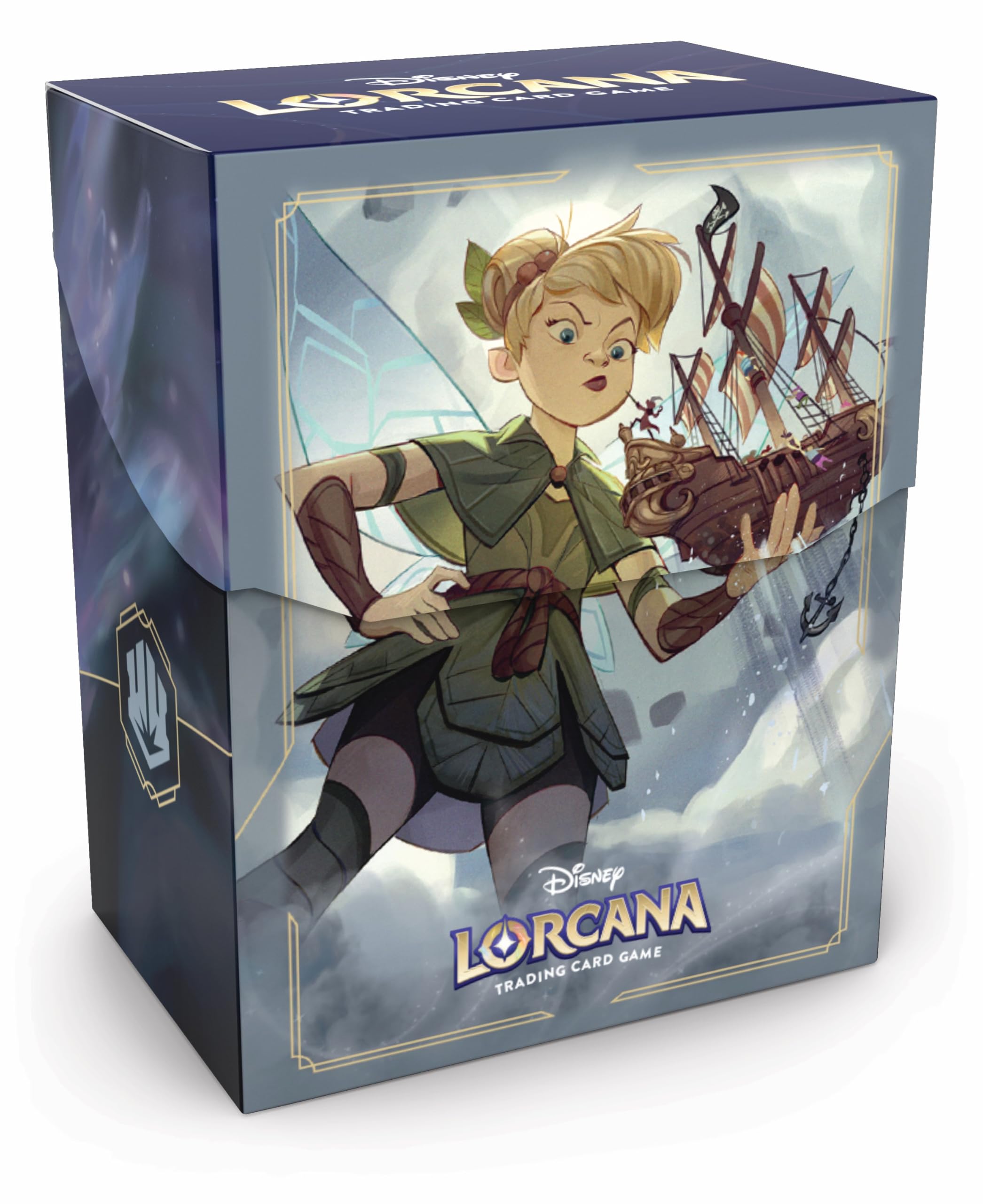 Ravensburger Disney Lorcana TCG Deck Box Featuring Tinker Bell - Giant Fairy | Securely Store 80 Sleeved Cards | Durable Portable Organizer for TCG Players | for Ages 8+