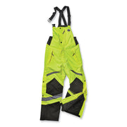 Ergodyne 8928 Class E Insulated Bibs - Bib Overall - XXX-Large - Lime - Polyurethane, 300D Oxford Polyester