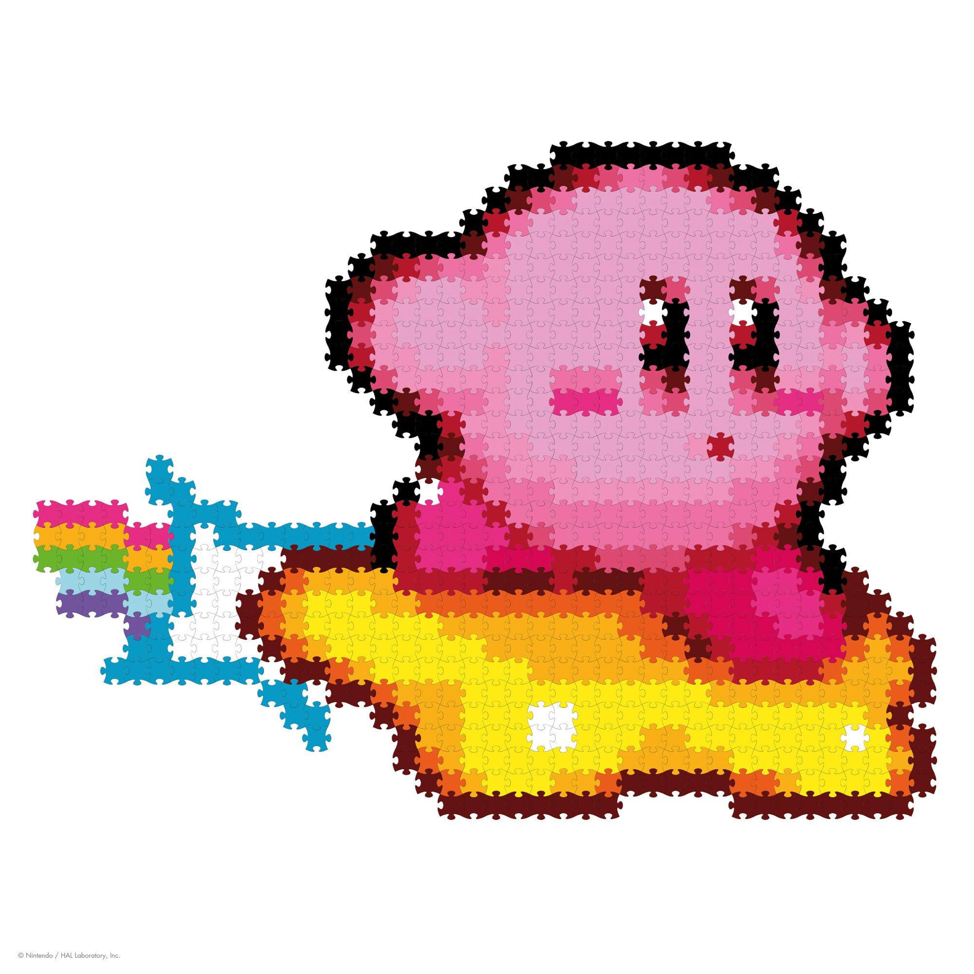 Jixelz Remix Warp Star Kirby Pixel Art - DIY Snap-Together Collectible with Wall Hanger and Display Stand - Gamer Room Decor for Desk or Wall - Kids Valentine’s Day Gifts - 700 Pieces - Ages 8 Years+