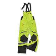 Ergodyne 8928 Class E Insulated Bibs - Bib Overall - 4XL - Lime - Polyurethane, 300D Oxford Polyester