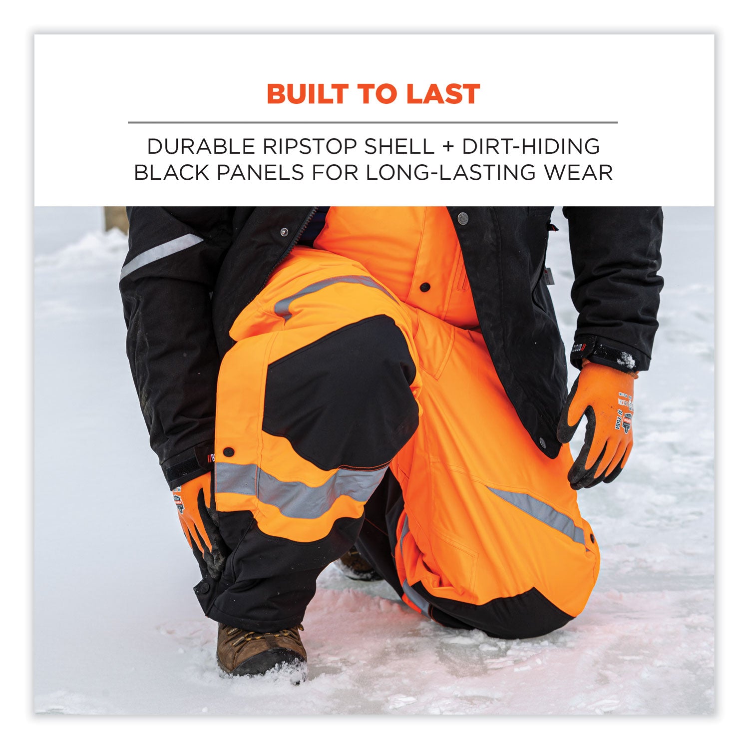 Ergodyne 8928 Class E Insulated Bibs - Bib Overall - 5XL - Lime - Polyurethane, 300D Oxford Polyester