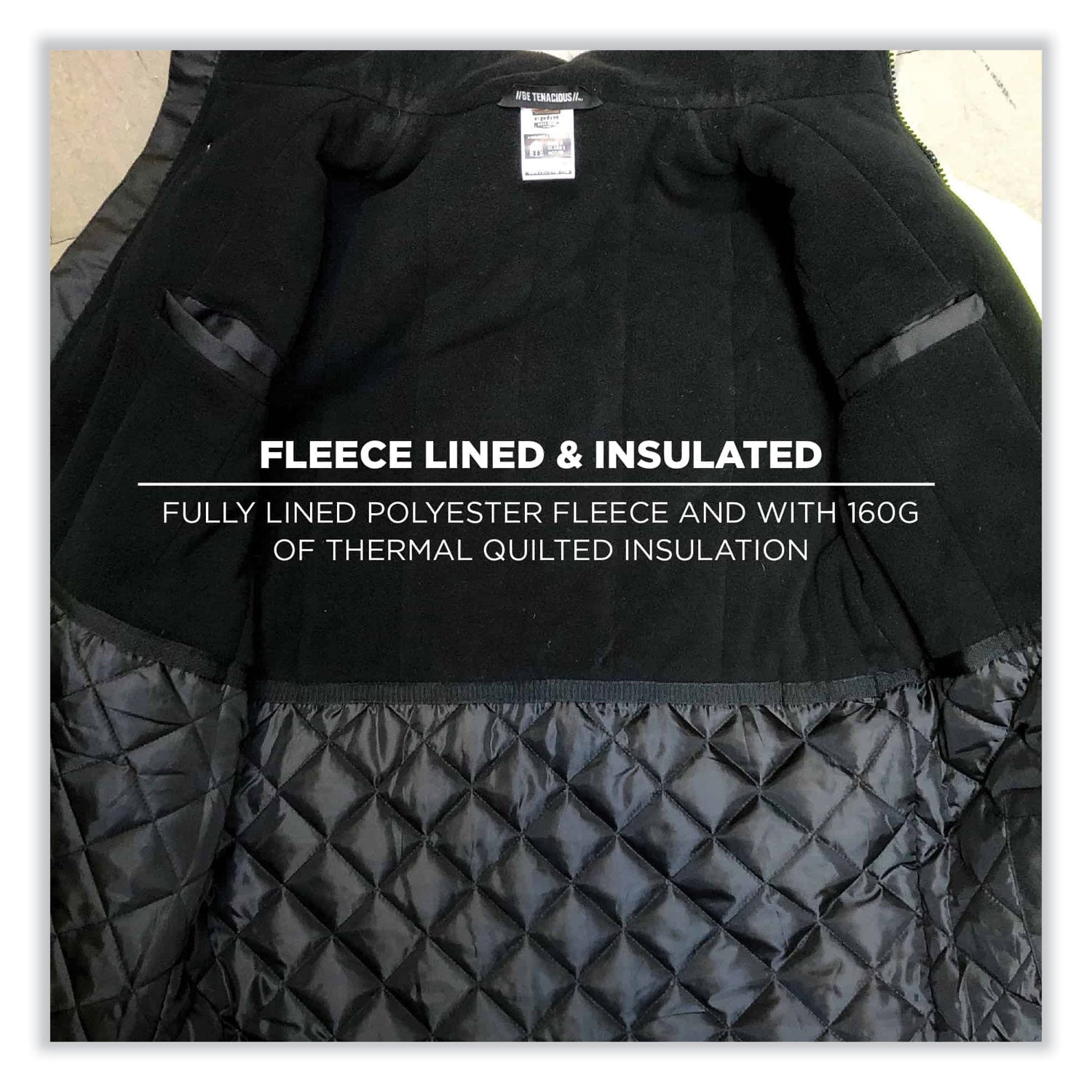 Ergodyne GloWear 8384 Type R Class 3 Hi-Vis Quilted Thermal Parka, Small, Orange, Polyurethane, Machine Washable, Reflective Strip, Inset Hood, Wind & Water Resistant, 1 Each