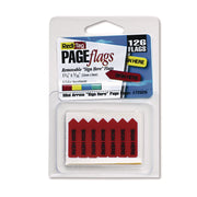 126 - 1 1/4" Flag/Note Width x 5/16" Flag/Note Length - Arrow - SIGN HERE - Assorted - Removable, Self-adhesive - 1 Pack