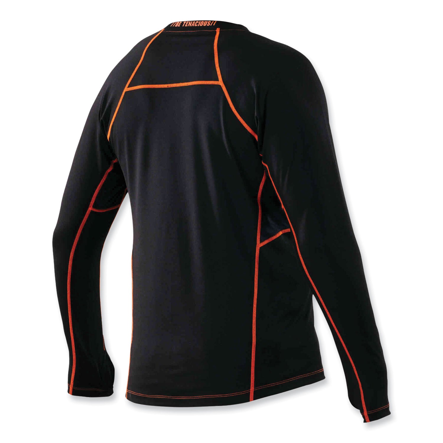 Ergodyne 6435 Thermal Base Layer Long Sleeve Shirt, Medium, Black, Fabric, 1 Each
