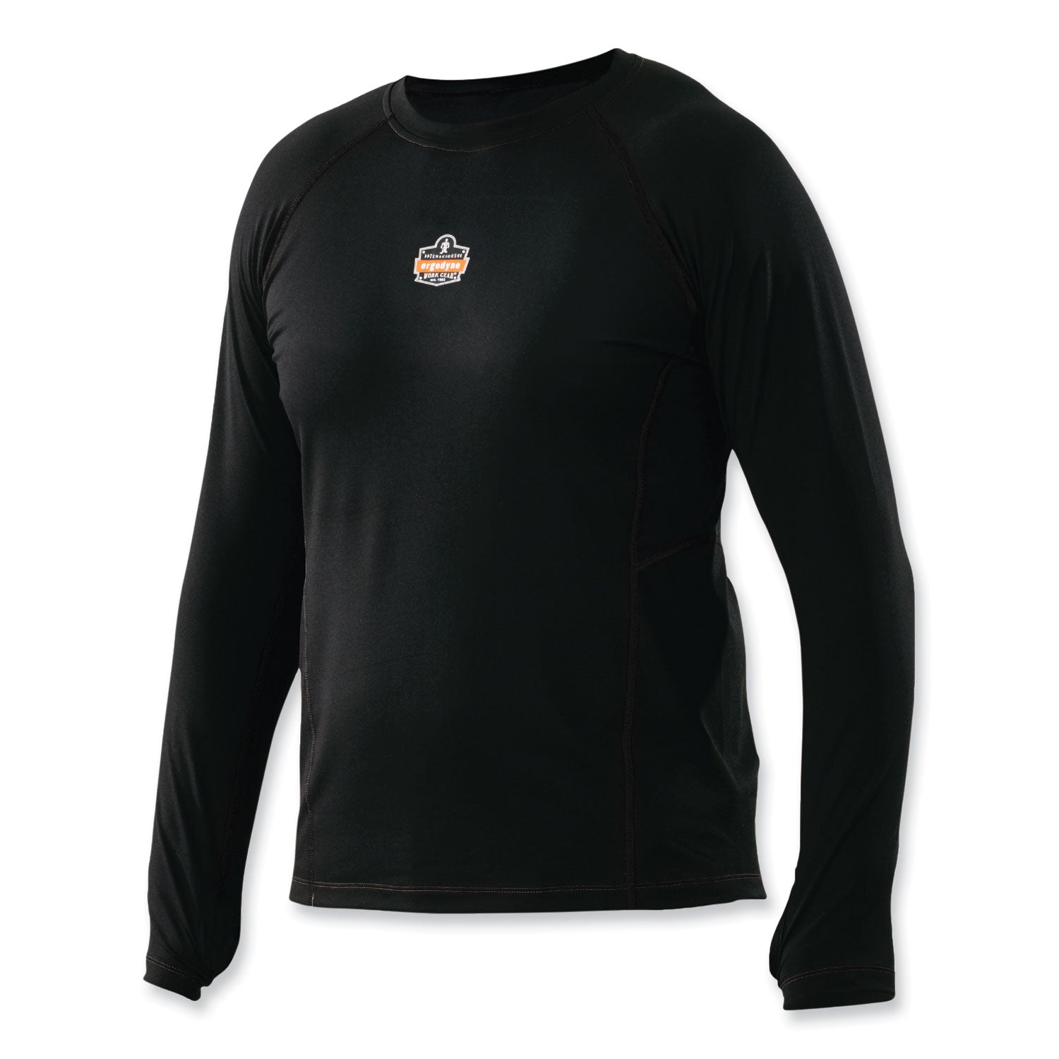 Ergodyne 6435 Thermal Base Layer Long Sleeve Shirt, Extra Large (XL), Black, 1 Each