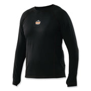 Ergodyne 6435 Thermal Base Layer Long Sleeve Shirt, Extra Large (XL), Black, 1 Each