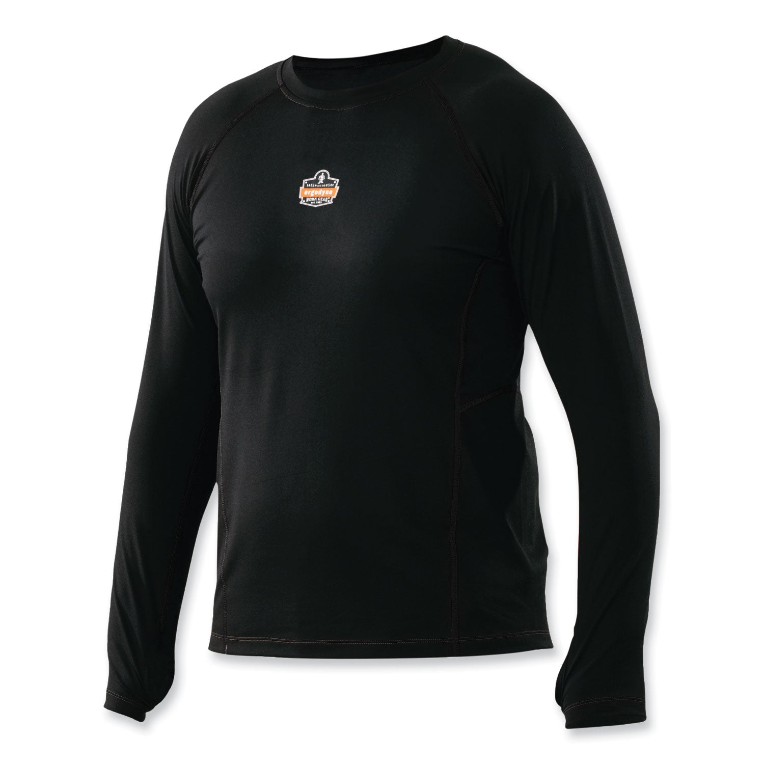 Ergodyne 6435 Thermal Base Layer Long Sleeve Shirt, 2XL, Black, 1 Each