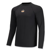 Ergodyne 6436 Long-Sleeve Base-Layer Shirt, Medium, Black, Polyester/Spandex, 1 Each
