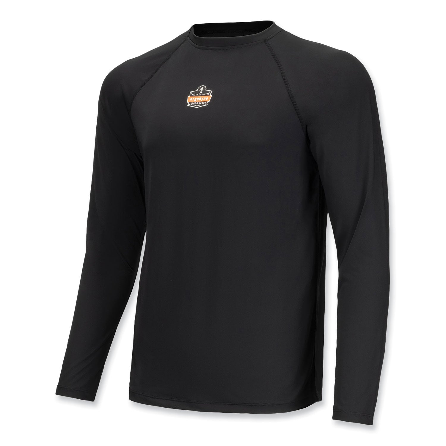 Ergodyne 6436 Long-Sleeve Base-Layer Shirt, Extra Large (XL), Black, Polyester/Spandex, 1 Each