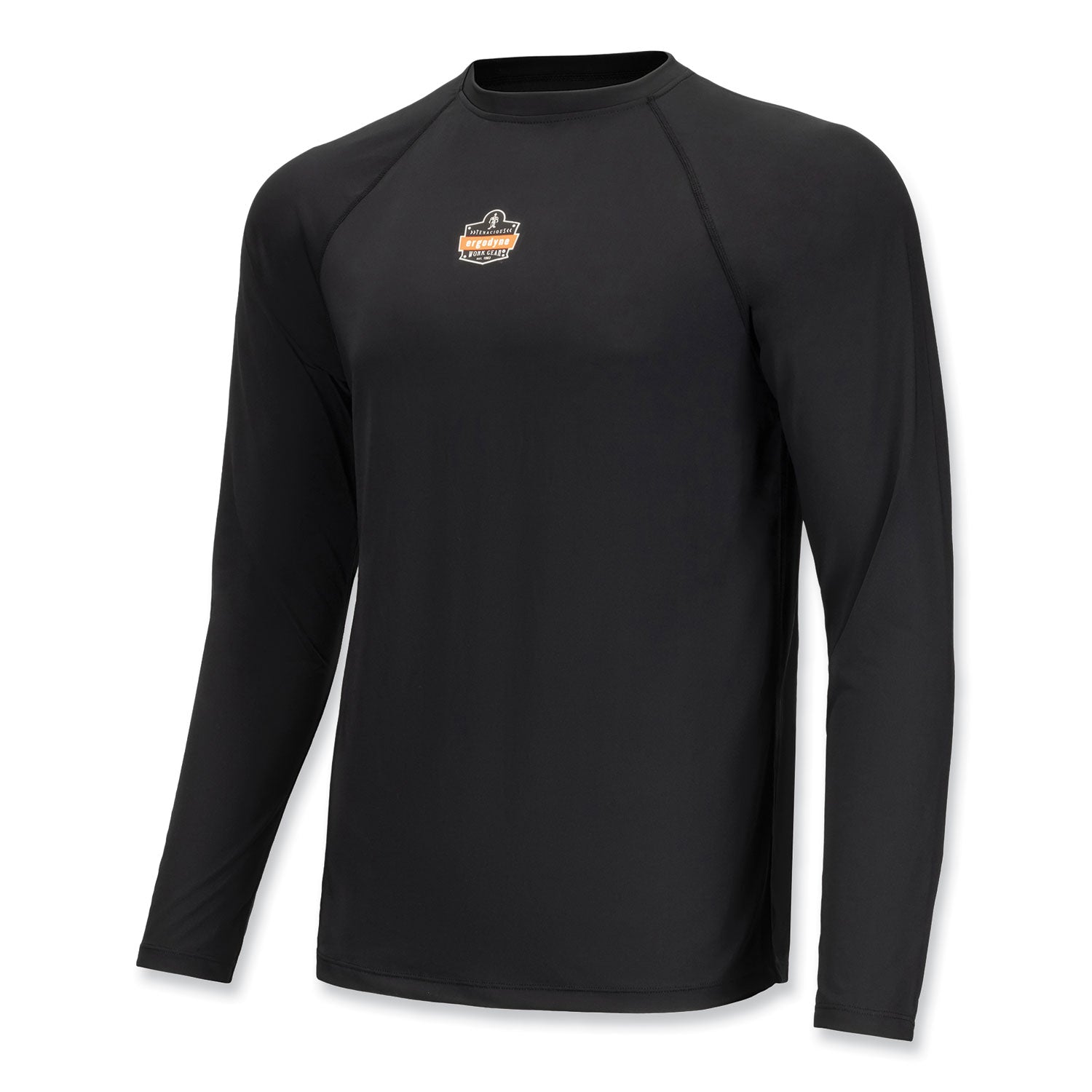 Ergodyne 6436 Long-Sleeve Base-Layer Shirt, 3XL, Black, Polyester/Spandex, 1 Each