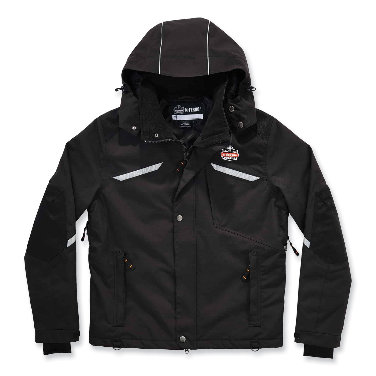 Ergodyne 6466 Thermal Jacket, Extra Large (XL), Black Nylon, 1 Each
