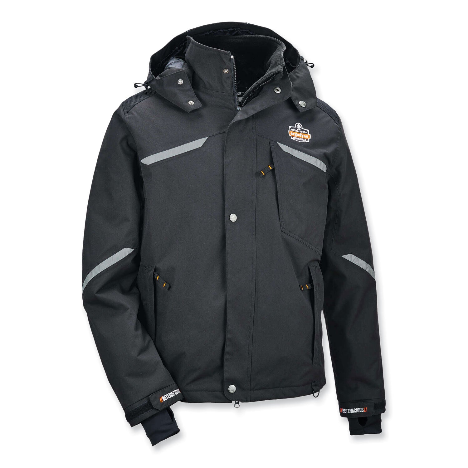 Ergodyne 6466 Thermal Jacket, 2XL, Black, Nylon, Pack of 1