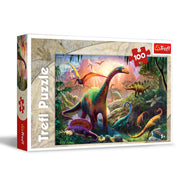 Trefl Dinosaurs' Land 100 Piece Jigsaw Puzzle Red 16"x11" Print, DIY Puzzle, Creative Fun, Classic Jigsaw for Adults and Children from 5 Years Old