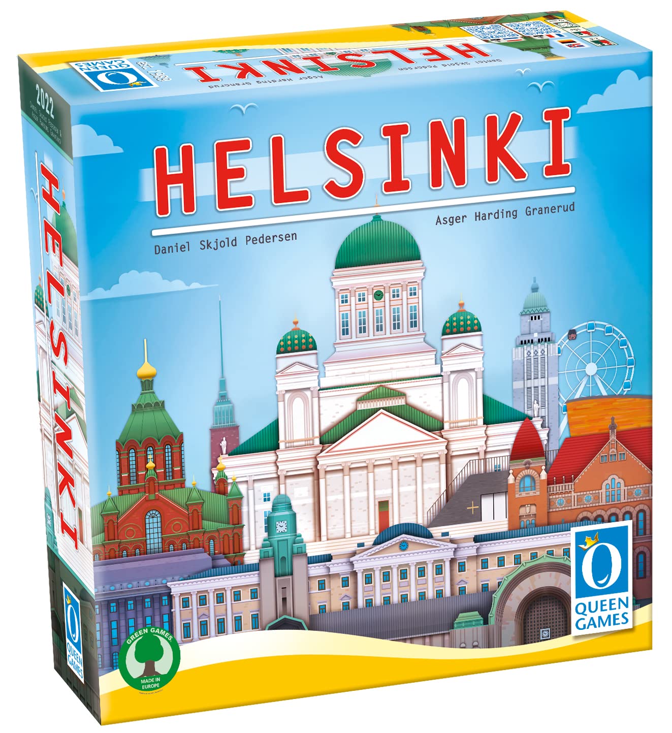 Helsinki Strategy Board Game, Tetris Style Family Board Game 2-4 Players, Ages 10+, by Queen Games