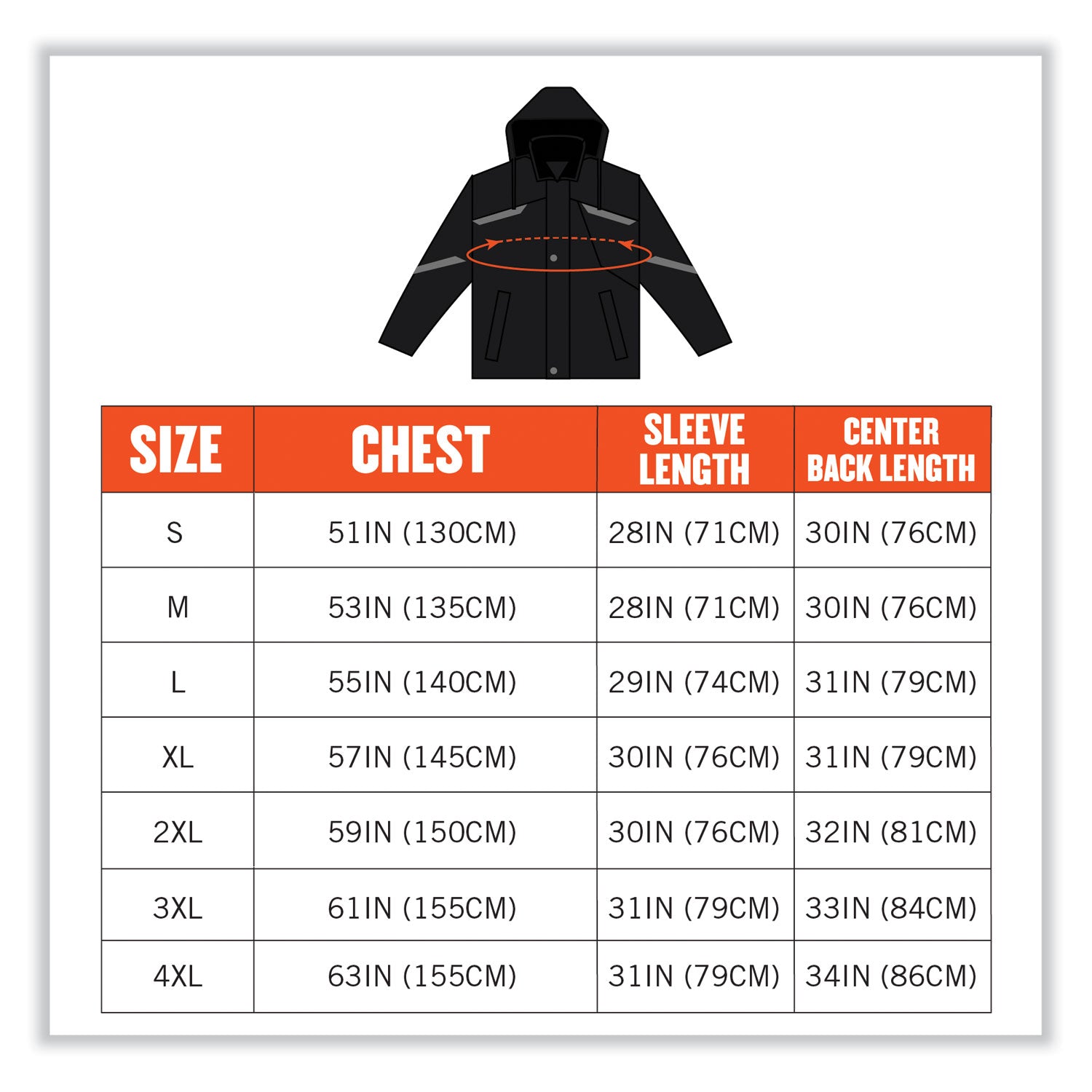 Ergodyne 6466 Thermal Jacket, 3XL, Black, Nylon, Pack of 1