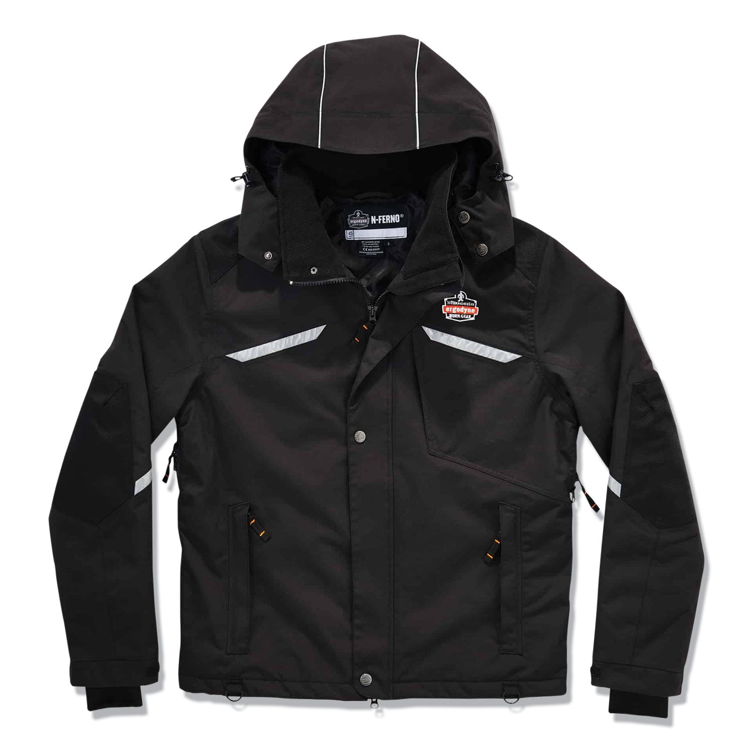Ergodyne 6466 Thermal Jacket, 3XL, Black, Nylon, Pack of 1