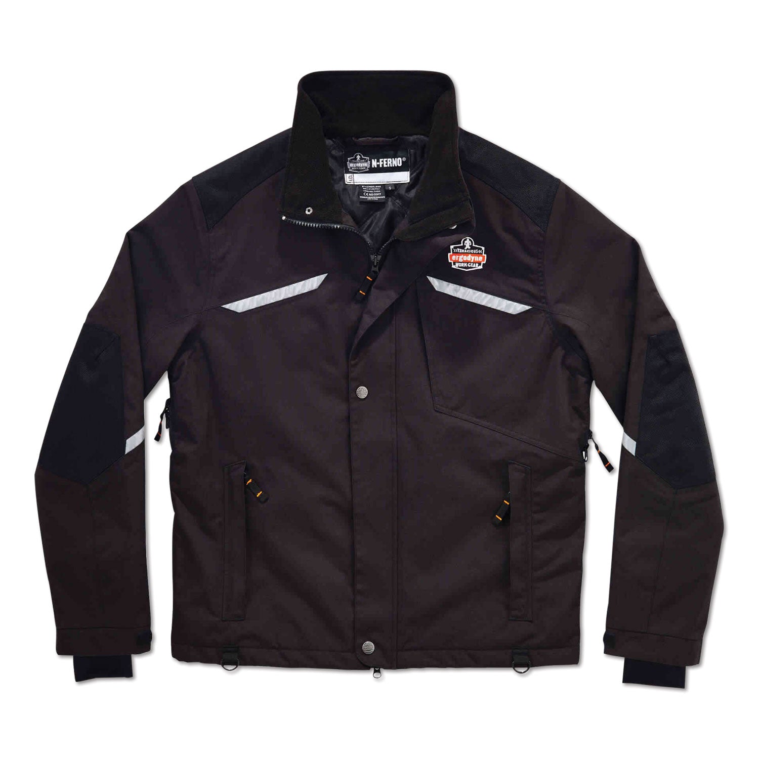 Ergodyne 6466 Thermal Jacket, 3XL, Black, Nylon, Pack of 1