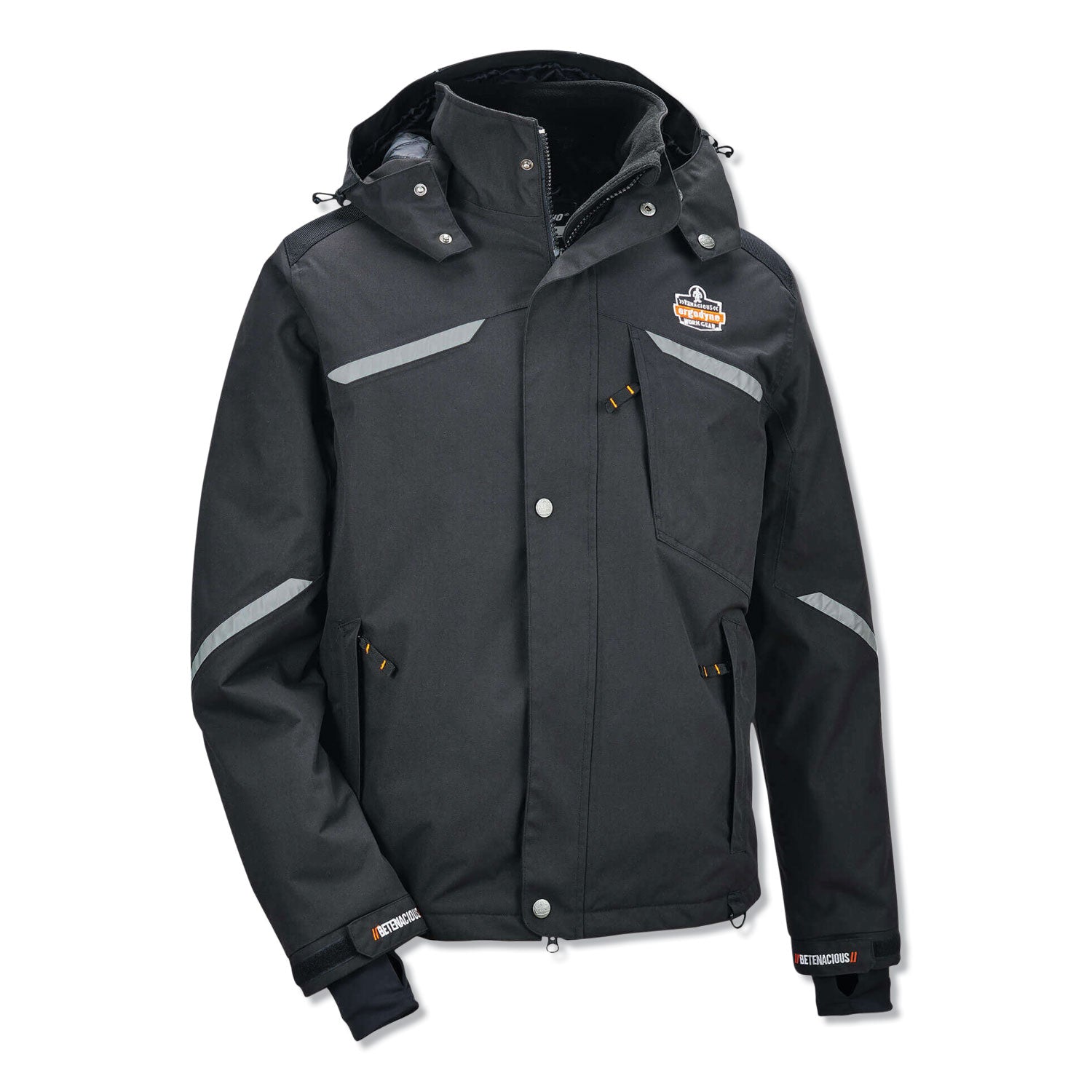 Ergodyne 6466 Thermal Jacket, 3XL, Black, Nylon, Pack of 1