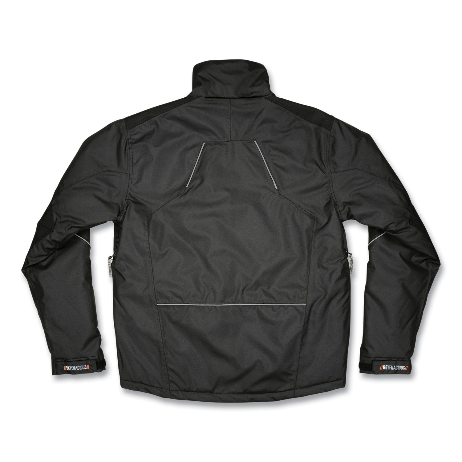 Ergodyne N-Ferno 6467 Winter Work Jacket, Small, Black, Polyester, 5 Pockets, Snap/Zipper Closure, Hook & Loop Wrist, Detachable Drawstring Hood, Water & Wind Resistant, Insulated, 1 Each