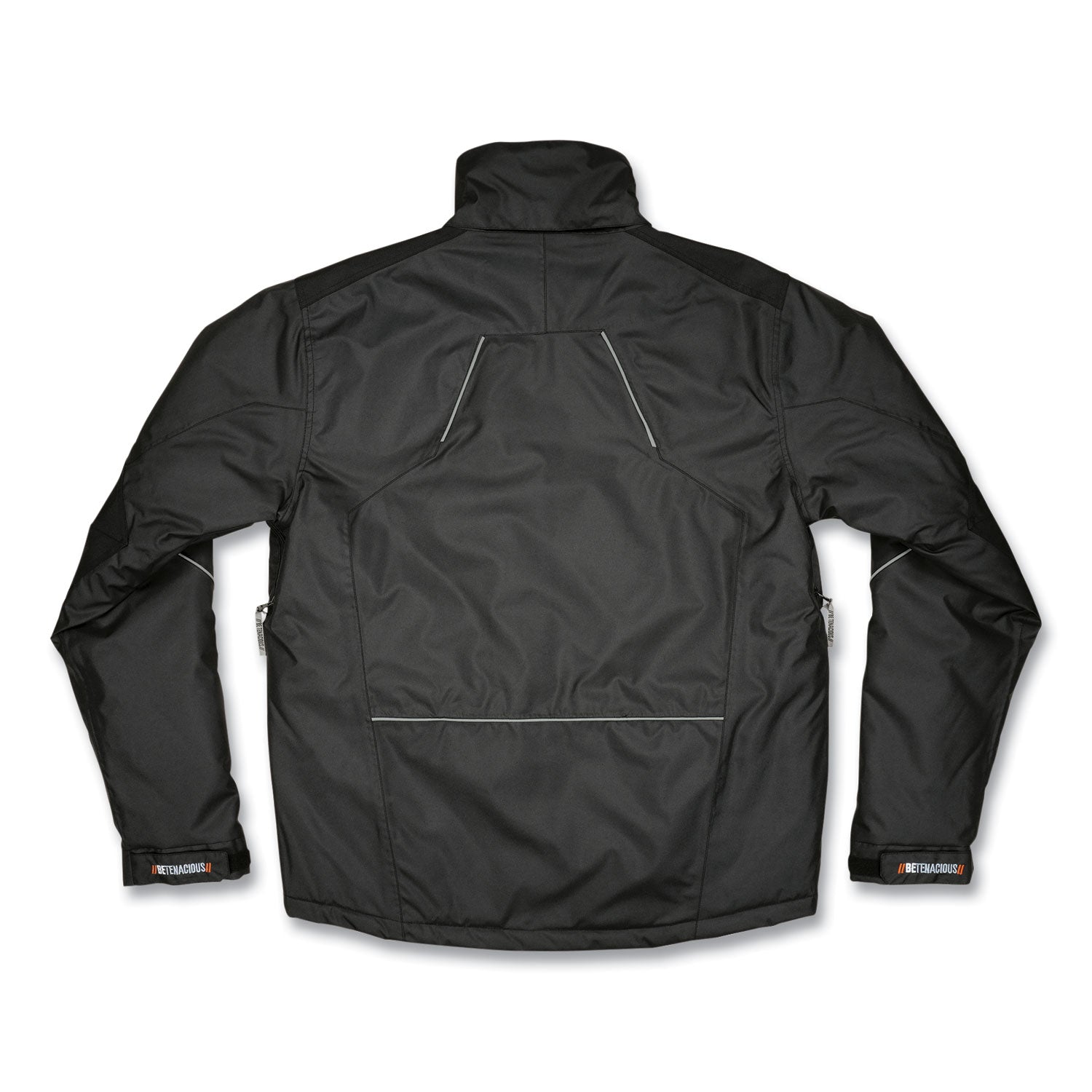 Ergodyne N-Ferno 6467 Winter Work Jacket, X-Large, Black, Polyester, 5 Pockets, Snap/Zipper Closure, Hook & Loop Wrist, Detachable Drawstring Hood, Water & Wind Resistant, Insulated, 1 Each