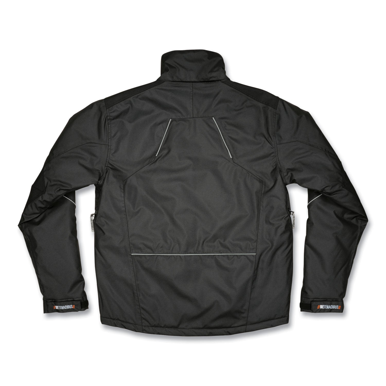 Ergodyne N-Ferno 6467 Winter Work Jacket, 3X-Large, Black, Polyester, 5 Pockets, Snap/Zipper Closure, Hook & Loop Wrist, Detachable Drawstring Hood, Water & Wind Resistant, Insulated, 1 Each