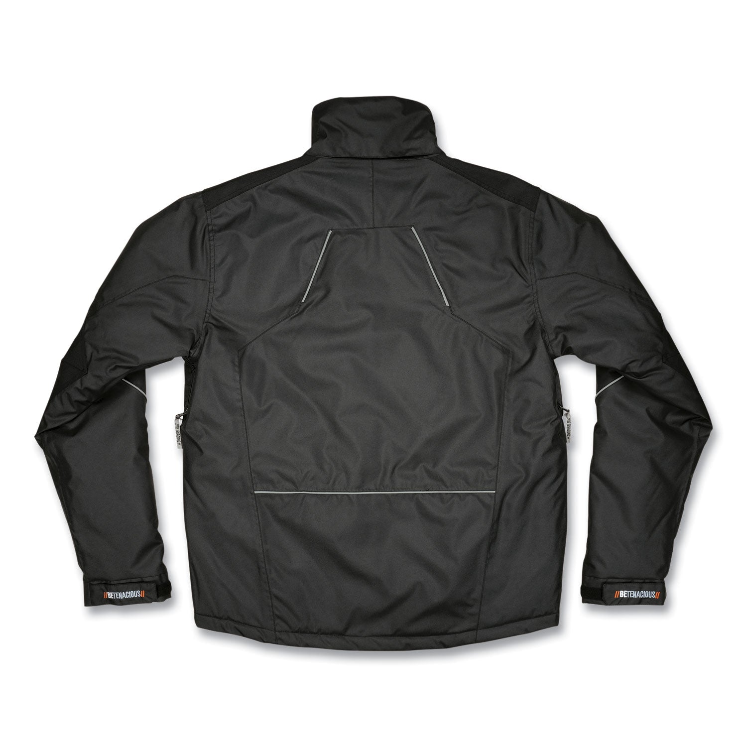 Ergodyne N-Ferno 6467 Winter Work Jacket, 4-Xtra Large, Black, Polyester, 5 Pockets, Snap/Zipper Closure, Hook & Loop Wrist, Detachable Drawstring Hood, Water & Wind Resistant, Insulated, 1 Each