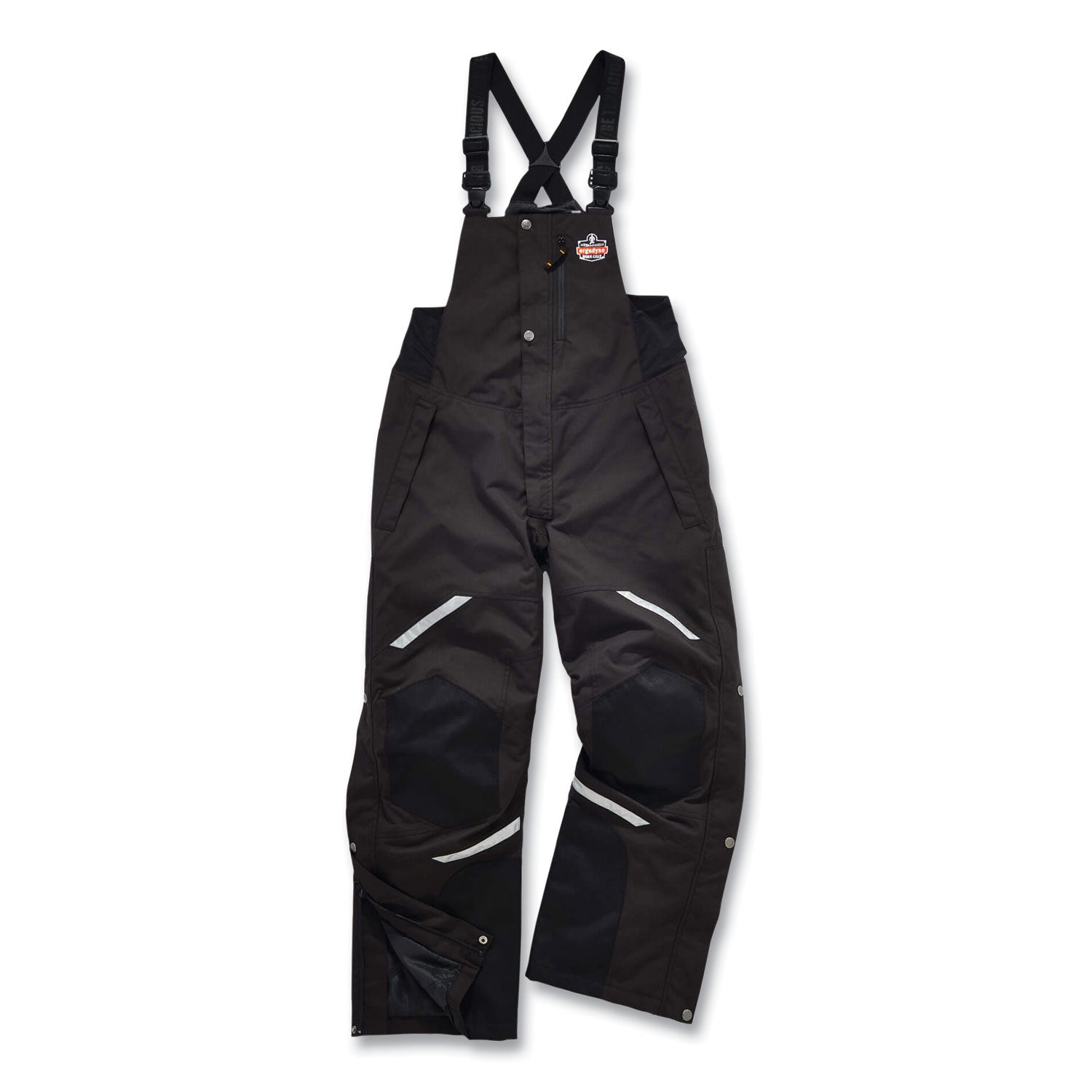 Ergodyne 6471 Thermal Bib Overalls, Small, Black, 1600D & 500D Nylon, 1 Each