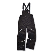 Ergodyne 6471 Thermal Bib Overalls, Small, Black, 1600D & 500D Nylon, 1 Each